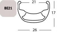 Werkstatt & Lagerung FELGE BE 21, 26" 36L SCHW 21-559 VL:6,5MM EINFACHOESEN