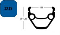 Werkstatt & Lagerung FELGE ZX 19, 28" 36L SILB 19-622 VL:6,5MM DOPPELOESEN