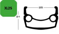 Werkstatt & Lagerung FELGE XL 25, 28" 36L SCHW 25-622 VL:8,5MM EINFACHOESEN