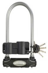 Fahrradzubehör BÜGELSCHLOß/8195COLW + HALTER GRAU 280MMX110X13MM GRAU