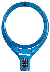 Fahrradzubehör KABELSCHLOß ZAHLENKOMBI  BLAU VINYLBESCHICHTET 0,90MX12MM