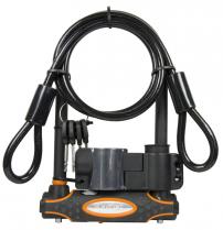 Fahrradzubehör BÜGELSCHLOSS MIT KABEL 210X110X13MM KABEL 1200X10MM  INKL. HALTER