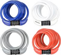 Fahrradzubehör KOMBINATIONSKABELSCHLOß 4ER-PACK 1,8MX8MM, BLAU,GRAU, ROT, WEIß