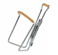 Fahrradzubehör VINTAGE FLASCHENHALTER CHROMSTAHL MIT LEDERBESATZ