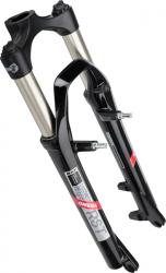 Gabel und Hinterraddämpfer FEDERGABEL OMEGA T 80MM SWZ V/DISC O.SCHAFT, SCHWARZ, EINST.BAR