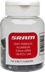 Freizeit SRAM Kabelenden - kurz schwarz, für Schaltkabel, 4mm 100er Verpackungseinheit