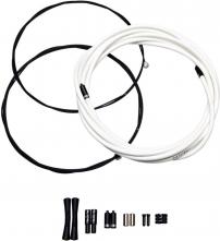 Freizeit Schalt-/ Bremskabel-Kit SlickWire 4 mm / Rennrad und MTB / weiß / Schaltkabel / Standard