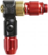 Freizeit Lezyne ABS-1 Pro Chuck Pumpenkopf mit Schrader und Presta, für High Pressure Hose, rot-glänzend