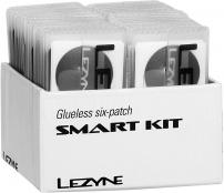 Freizeit Lezyne Reparaturset SMART Kit Display 6 Schlauchflicken, 1 Anrauher 1 Reifenflicken, clear
