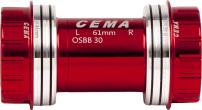 Freizeit Innenlager OSBB Interlock rot / Keramik / Shimano / 24 mm