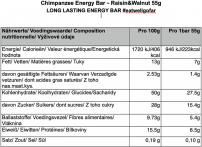 Freizeit CHIMPANZEE Energie-Riegel Rosine & Walnu 55g je Riegel 20 Stück pro Verpackungseinheit