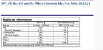 Freizeit CLIF BAR Energie-Riegel Macadamia-Weiß Mini, 28g je Riegel 10 Stück in Verpackungseinheit
