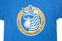 Freizeit T-Shirt Zebra blau L