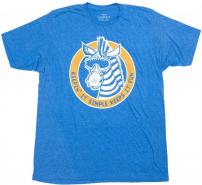Freizeit T-Shirt Zebra blau M