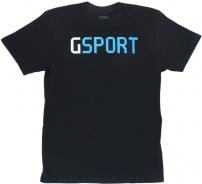 Freizeit GSport T-Shirt Logo schwarz, Logo weiß/blau S