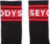 Freizeit Odyssey Socken Futura Crew schwarz / rot gestreift 