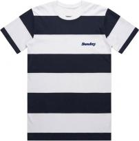 Freizeit T-Shirt Stitched Classy Game navy/weiß mit schwarz XL