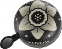 Freizeit Voxom Klingel KL21 für 22,2 mm Lenker, Stahl schwarz, Blumen Design