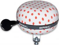 Fahrradzubehör BASIL BIG BELL BLOOM, WHITE/RED DOTS