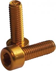 Werkstatt & Lagerung ALU-SCHRAUBEN M5/15 GOLD ELOXIERT