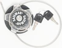 Fahrradzubehör MULTIFUNKTIONSSCHLOSS M. EDELSTAHLSEIL SIL.,O.HALT