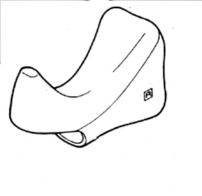 Antrieb und Schaltung PR.GRIFFHALTEGUMMIS SCHW F. 105 SC