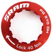 Sram Cassette Lockring Aluminum PG990, PG970 DH for 11T Red