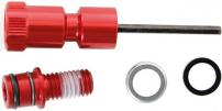 Rebound Adjuster Knob/Bolt Kit, Aluminum Red Long (use with Maxle lower leg)
