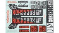 Werkstatt & Lagerung DECAL KIT ROCHSHOX TROY LEE DESIGNS SILBER/ORANGE
