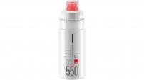 Fahrradzubehör ELITE TRINKFLASCHE JET+ 550 ML KLAR/ROT PLUS