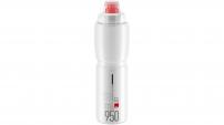 Fahrradzubehör ELITE TRINKFLASCHE JET+ 950 ML KLAR/ROT PLUS