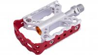 Anbauteile BRAVE MACHINE PEDAL CNC PLATTFORM ROT/SILBER
