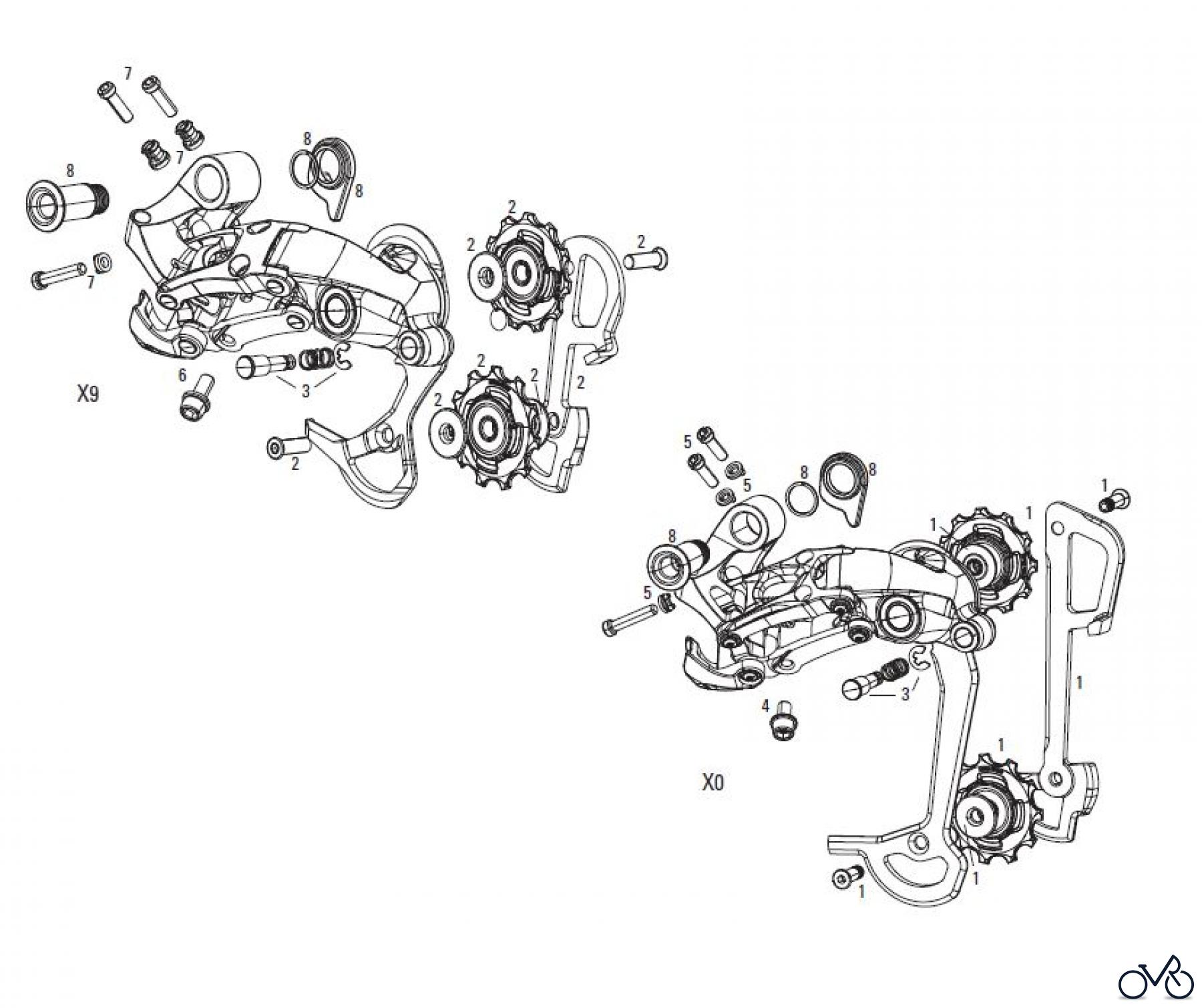 Sram Sram SRAM X0 / X9 TYPE 2 - REAR DERAILLEUR 2x10
