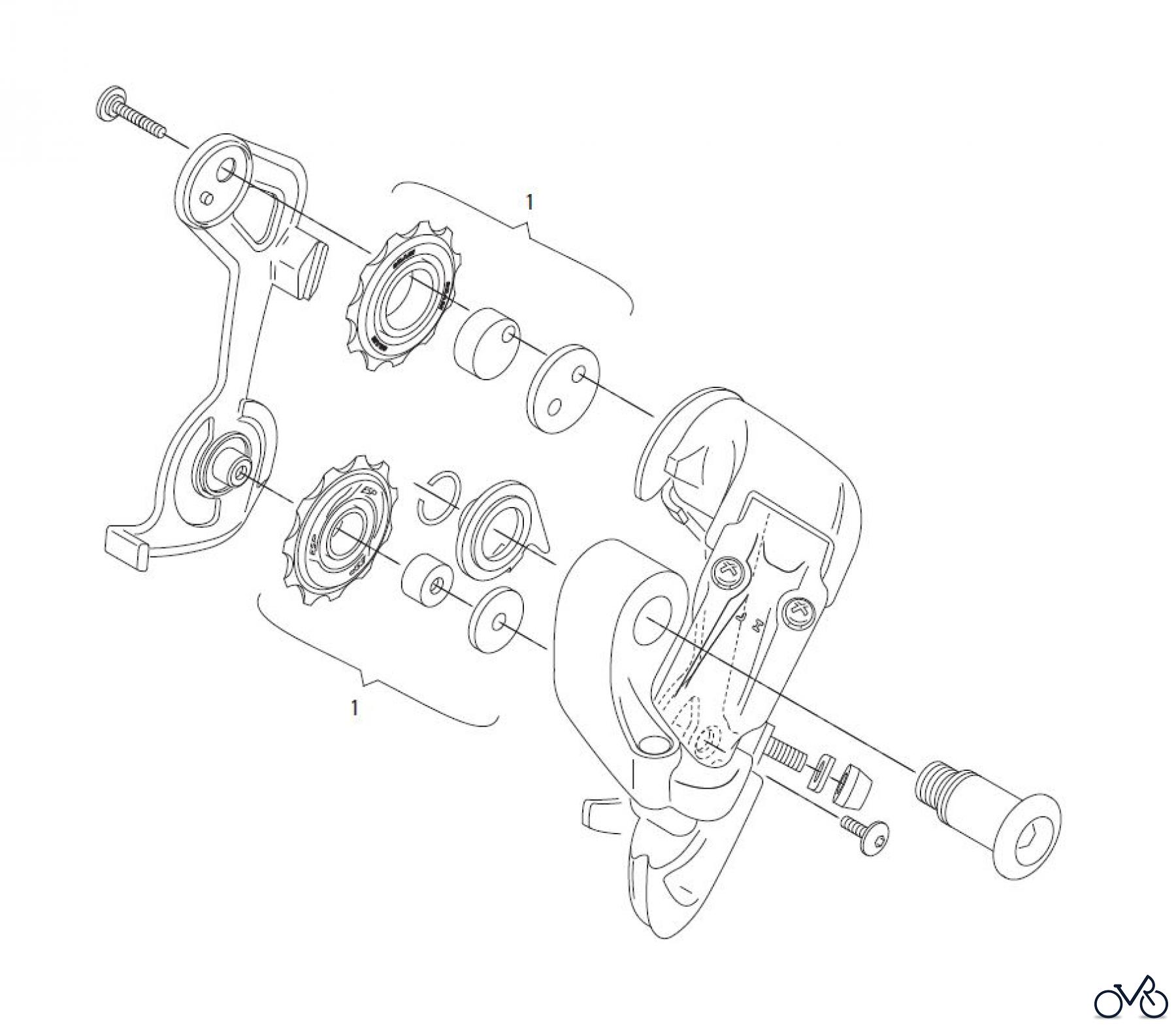  Sram Sram SRAM X9 / SRAM X7 (-2004); 9.0SL / 9.0 / 7.0 / 5.0 / DUALDRIVE 27 (-2004) - REAR DERAILLEUR 3x9