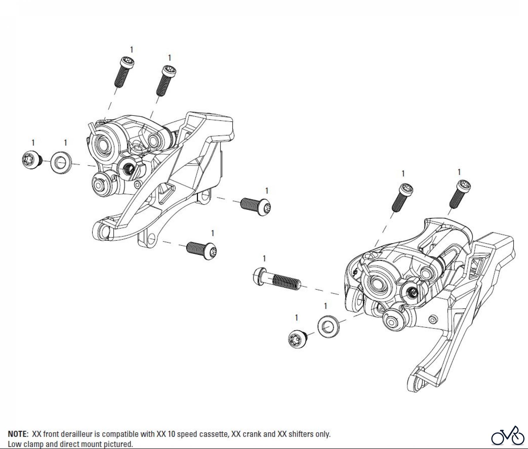  Sram Sram SRAM XX - FRONT DERAILLEUR 2x10 (2010-2012)