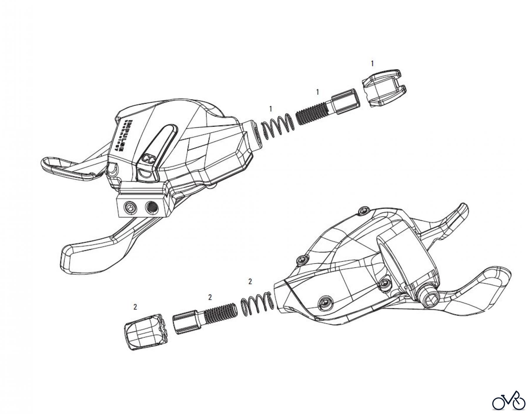  Sram Sram SRAM X9 / X7 / X5 / ViaGT - TRIGGER SHIFTER 2x10, 3x10 (2011-2012)