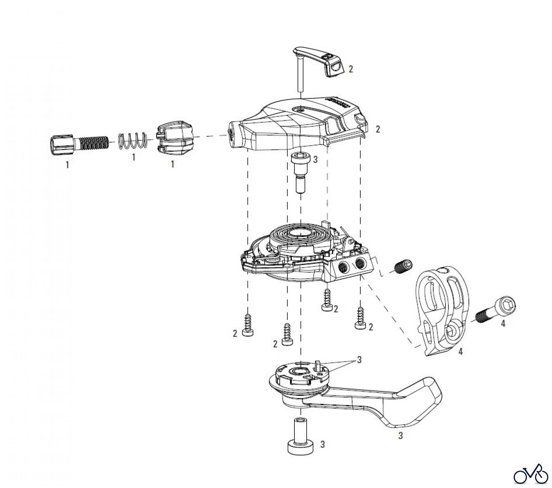 Sram SRAM X7 TRIGGER SHIFTER 3x9 (2010) Ersatzteile
