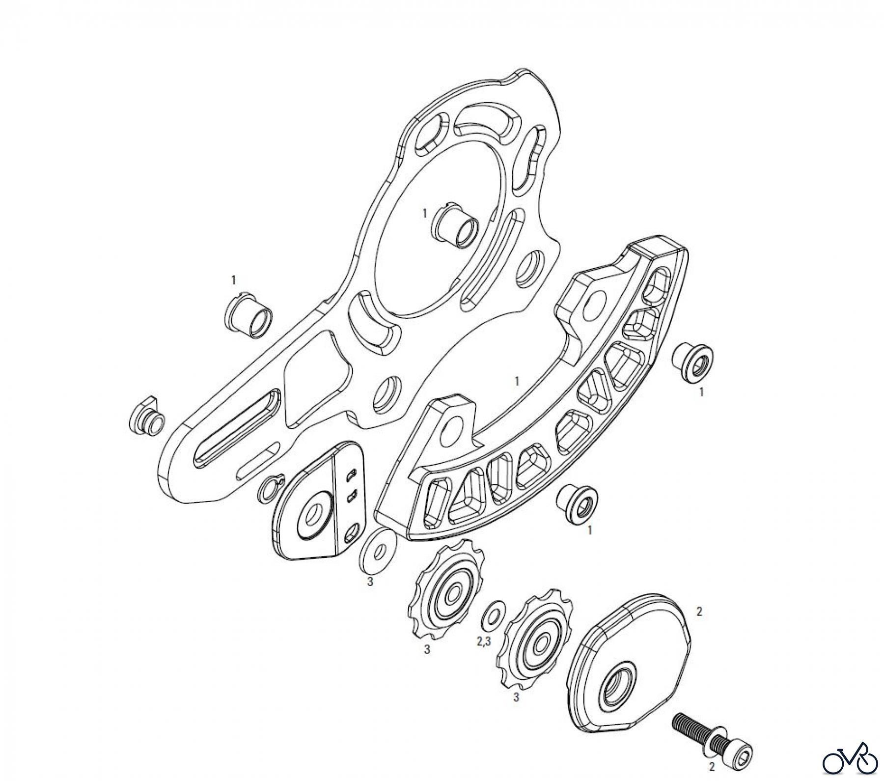  Sram Sram TRUVATIV 2X10 X-GUIDE CHAIN GUIDES - 2012