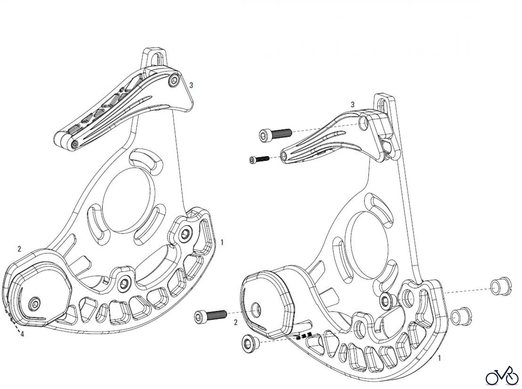  Sram Sram TRUVATIV X0 CHAIN GUIDES - 2012