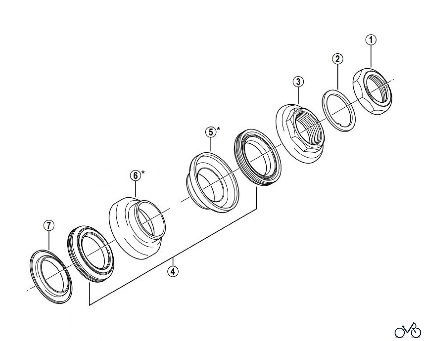  Shimano HP Head Parts - Steuersatz HP-6500
