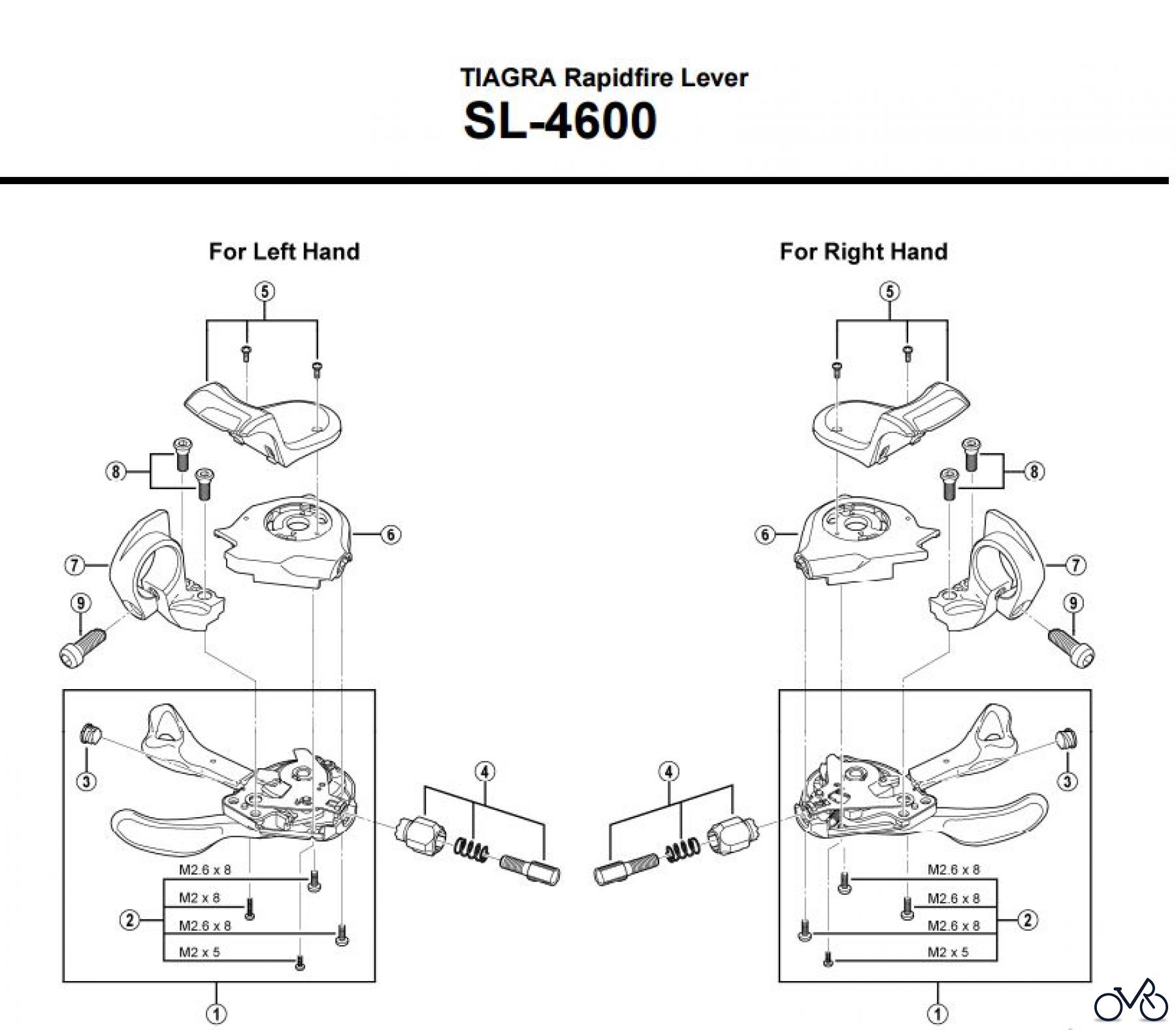 Shimano SL Shift Lever - Schalthebel SL-4600 TIAGRA Rapidfire Lever