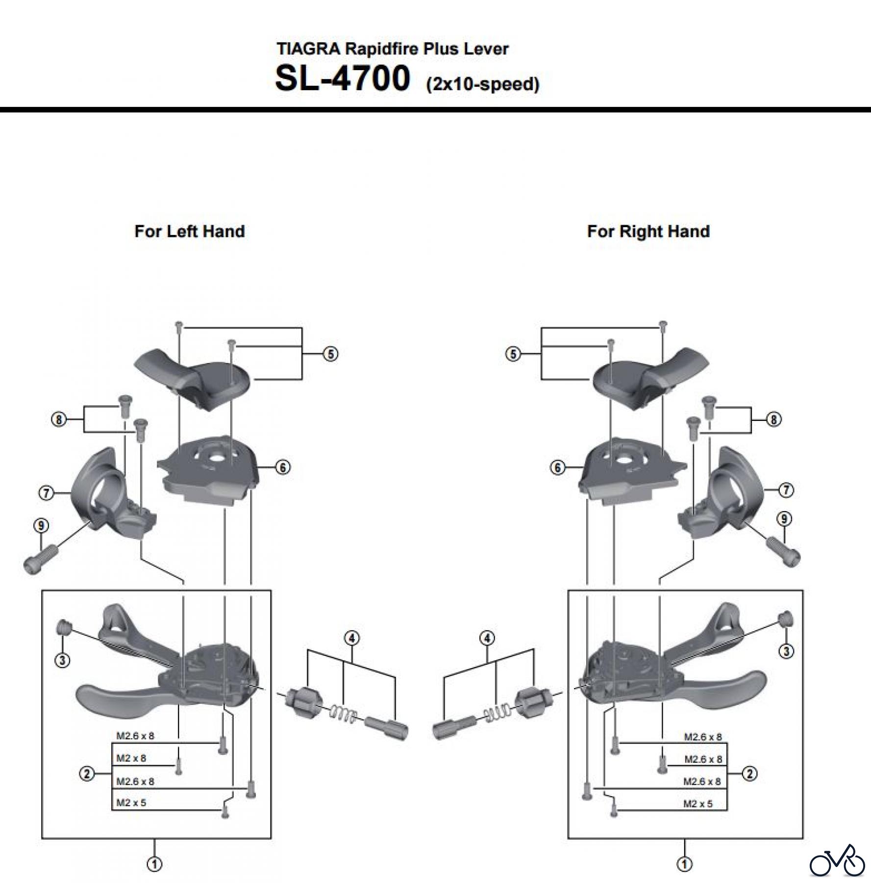  Shimano SL Shift Lever - Schalthebel SL-4700 TIAGRA Rapidfire Plus Lever