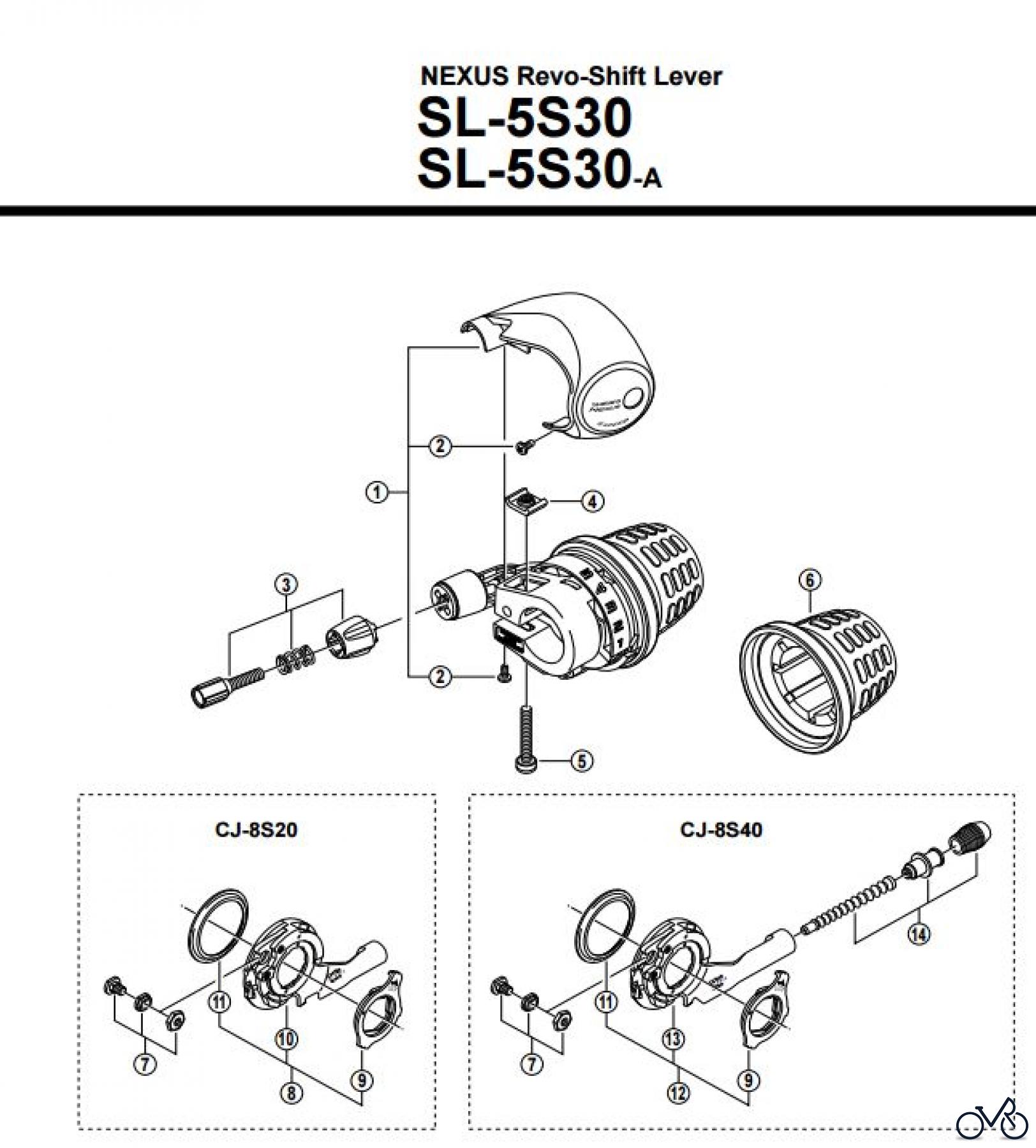  Shimano SL Shift Lever - Schalthebel SL-5S30, SL-5S30-A