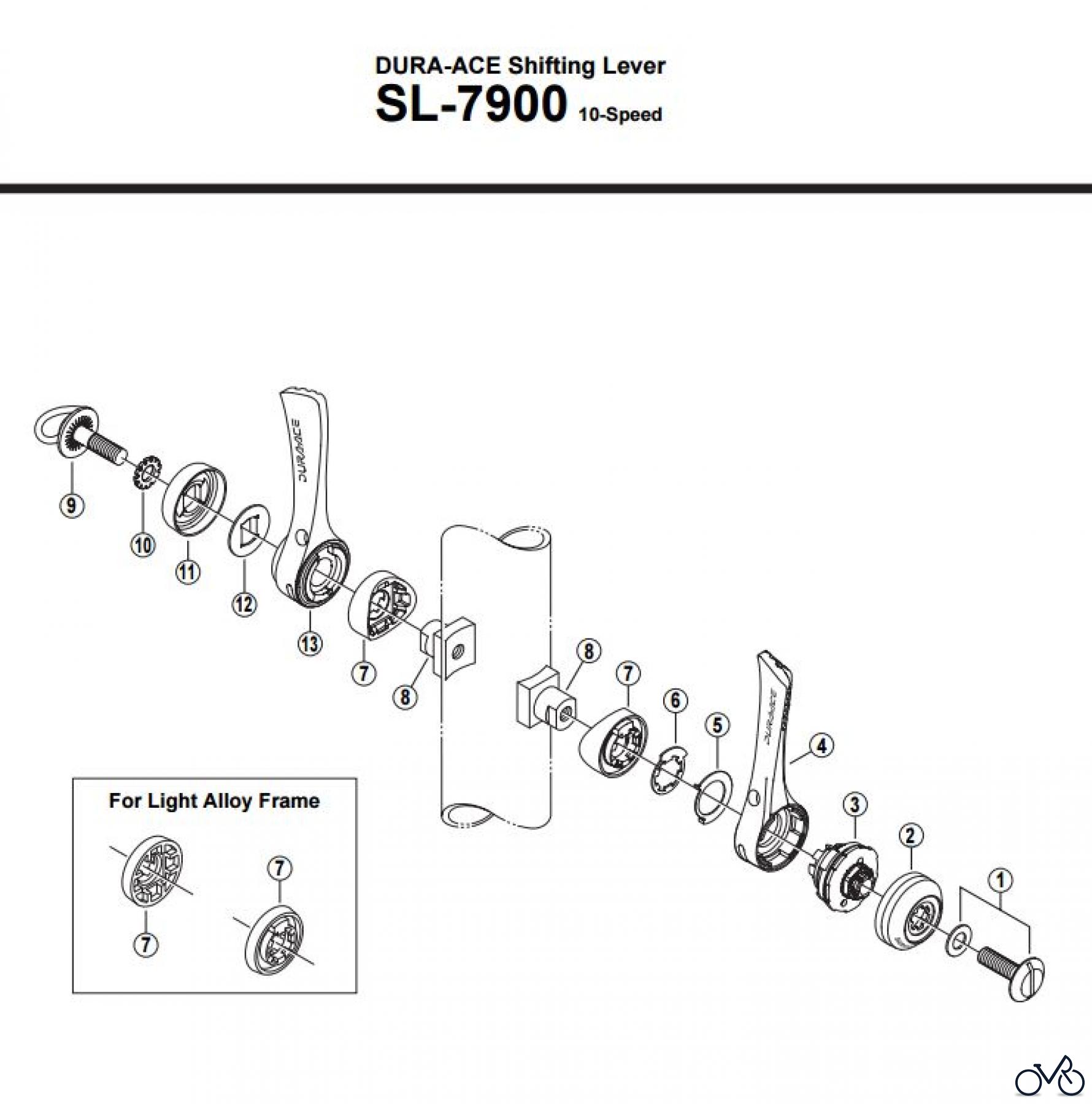 Shimano SL Shift Lever - Schalthebel SL-7900 DURA-ACE Shifting Lever