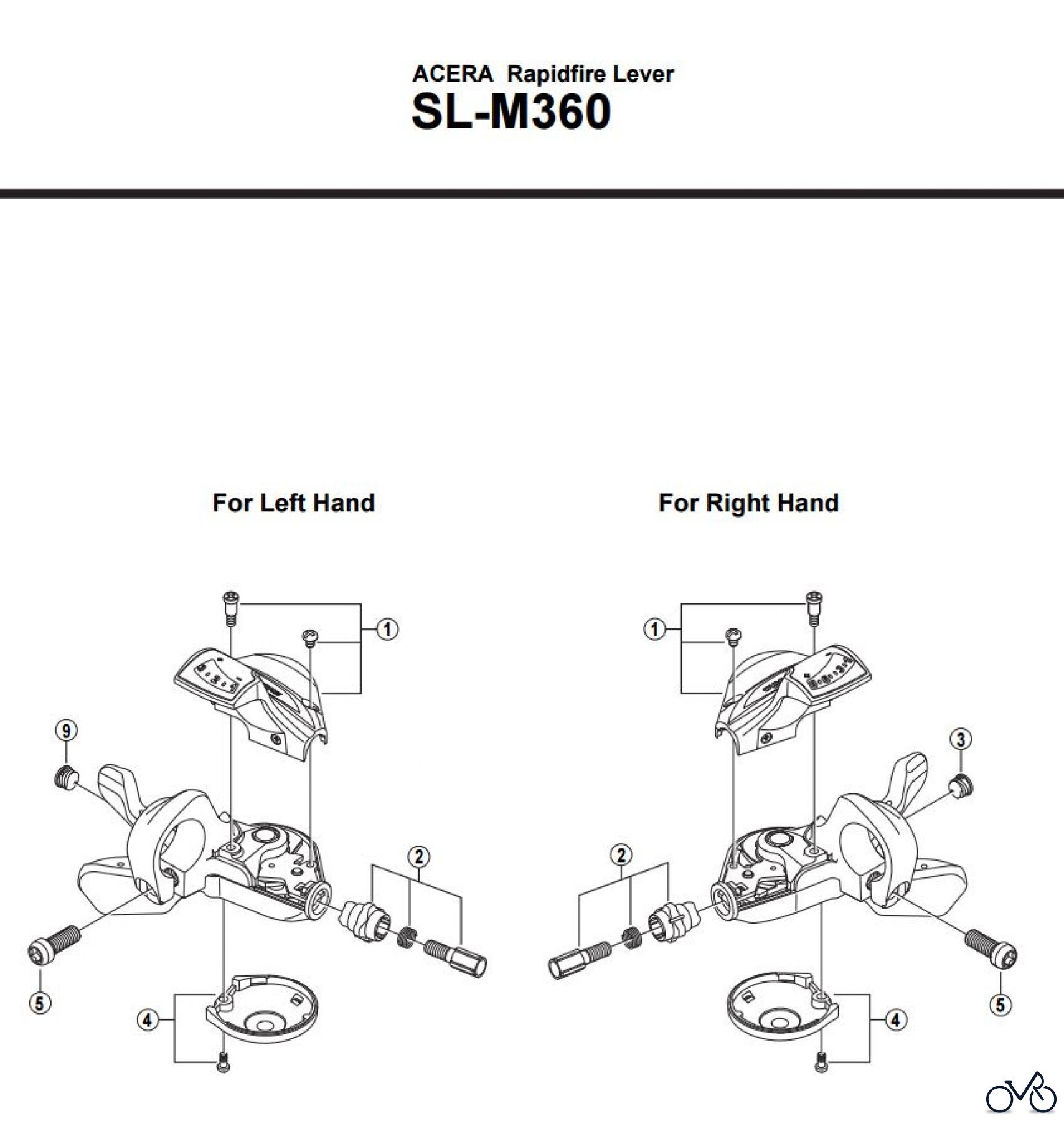 Shimano SL Shift Lever - Schalthebel SL-M360 ACERA Rapidfire Lever