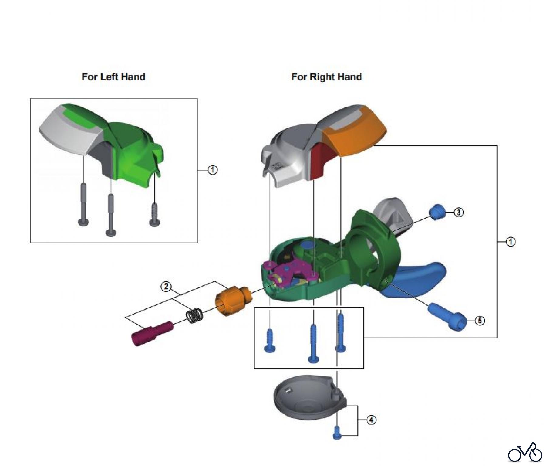 Shimano SL Shift Lever - Schalthebel SL-M4000 ALIVIO Mega-9 LITE Rapidfire Plus Lever