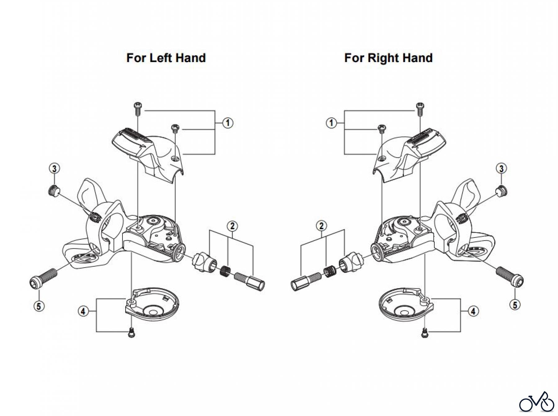 Shimano SL Shift Lever - Schalthebel SL-M530 DEORE Mega-9 Rapidfire Lever