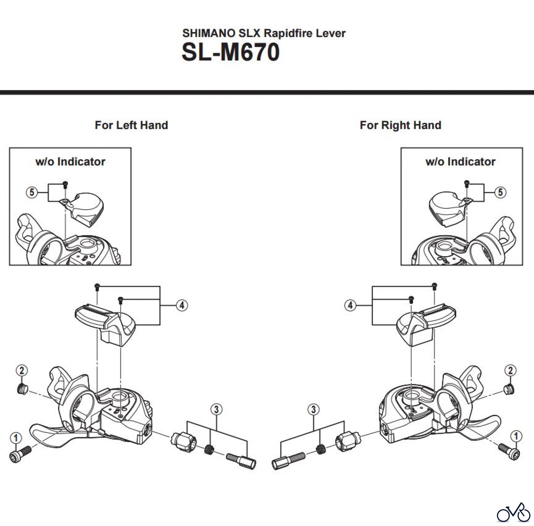  Shimano SL Shift Lever - Schalthebel SL-M670 SHIMANO SLX Rapidfire Lever