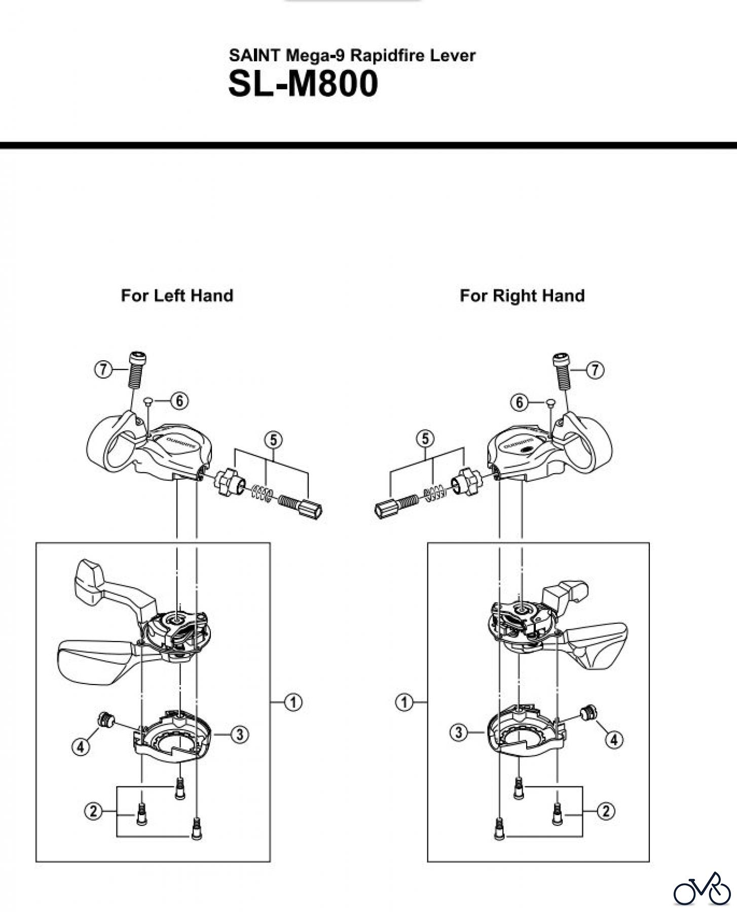 Shimano SL Shift Lever - Schalthebel SL-M800 SAINT Mega-9 Rapidfire Lever