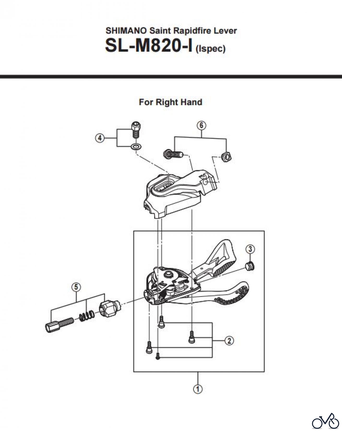  Shimano SL Shift Lever - Schalthebel SL-M820-I -3392 SHIMANO Saint Rapidfire Lever